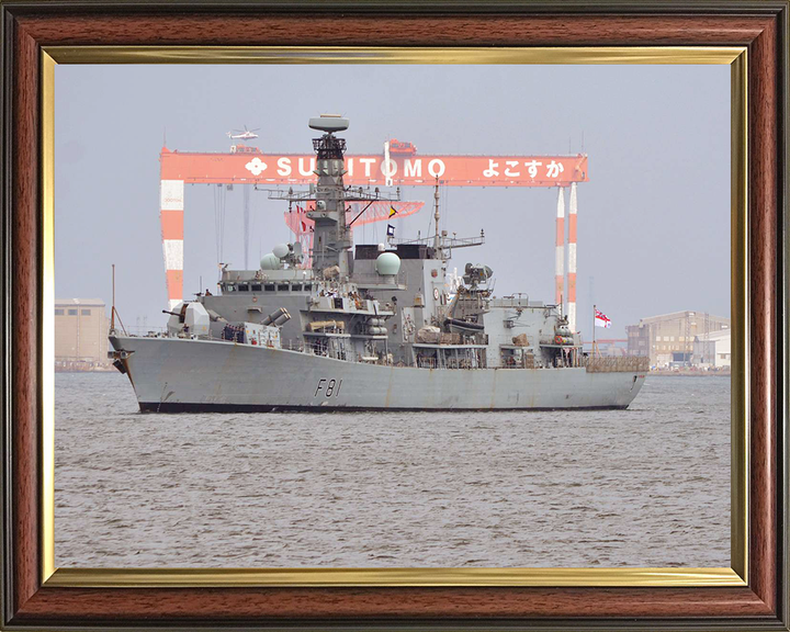 HMS Sutherland (F81) Photo Print - Japan 2018 - Royal Navy Type 23 Frigate Hampshire Prints 10 x 8 Classic Frame No