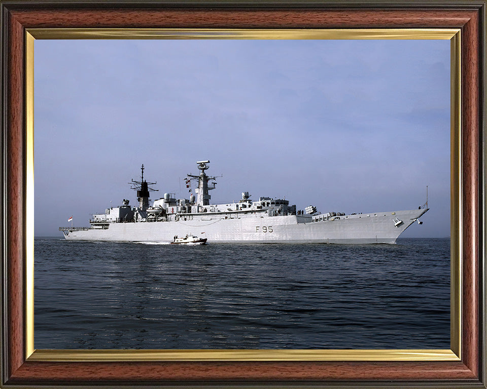 HMS London (F95) Photo Print - Starboard View - Royal Navy Type 22 Frigate Hampshire Prints 10 x 8 Classic Frame No