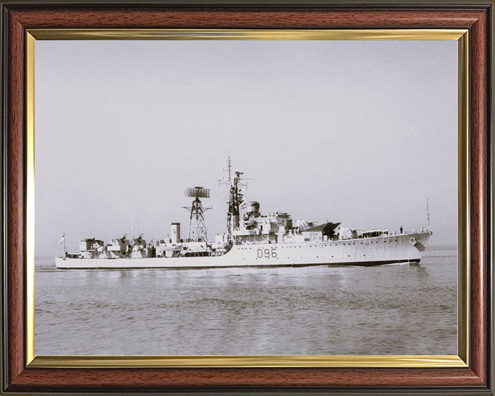 HMS Crossbow (G96) Royal Navy Weapon Class Destroyer Starboard Bow View Photo Print Wall Art Decor Posters, Prints, & Visual Artwork Hampshire Prints 10 x 8 Classic Frame No