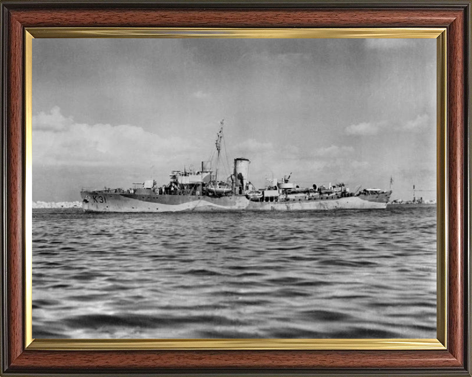 HMS Camellia K31 Royal Navy Flower class corvette Photo Print or Framed Print - Hampshire Prints