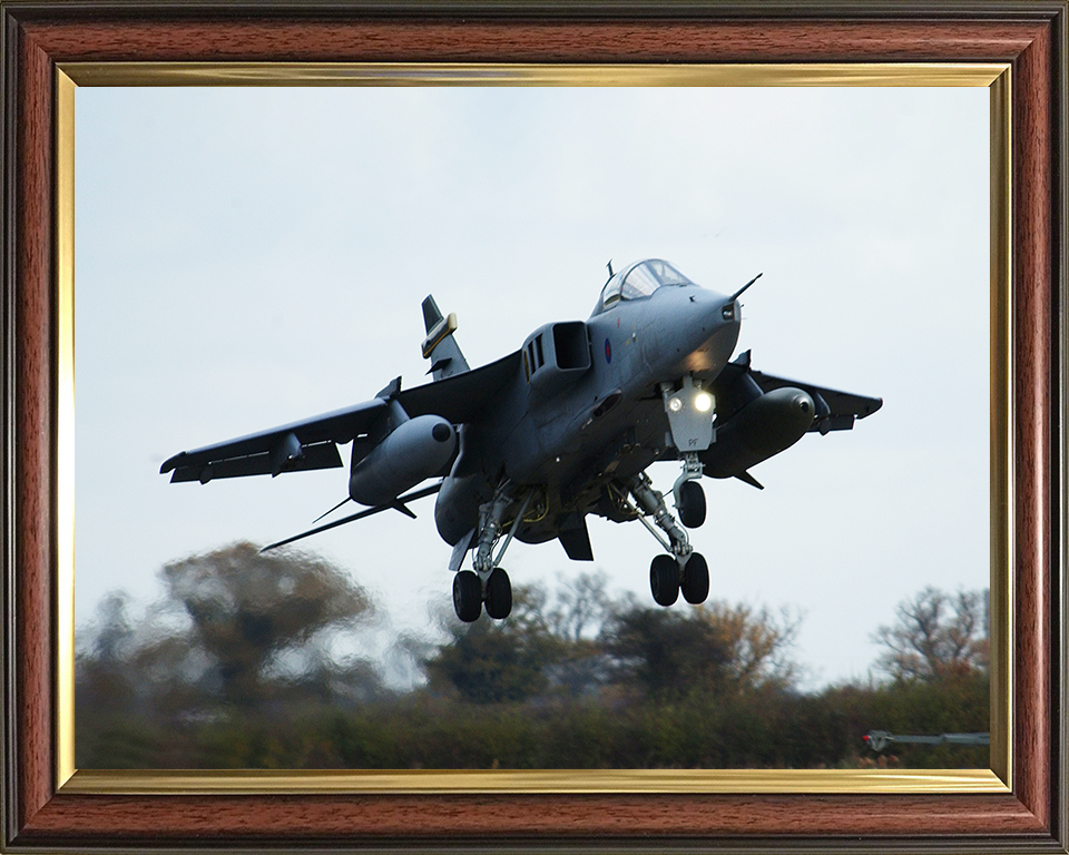 RAF Jaguar Taking Off 2002 Photo Print - Royal Air Force Aircraft Posters, Prints, & Visual Artwork Hampshire Prints 10 x 8 Classic Frame No