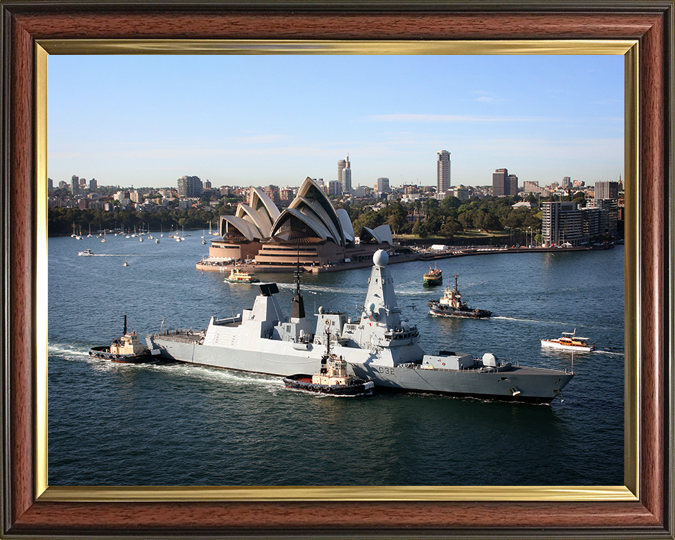 HMS Daring (D32) Photo Print - Sydney Opera House 2013 - Royal Navy Type 45 Destroyer Posters, Prints, & Visual Artwork Hampshire Prints 10 x 8 Classic Frame No