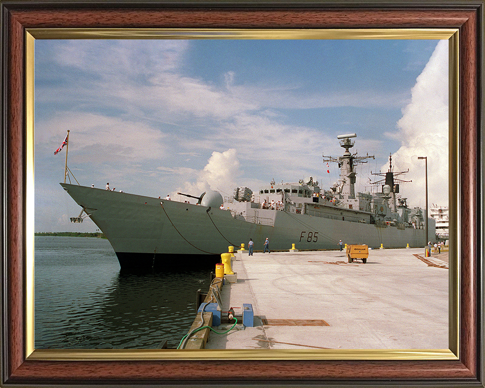 HMS Cumberland (F85) Photo Print - Florida 1993 - Royal Navy Type 22 Frigate Hampshire Prints 10 x 8 Classic Frame No