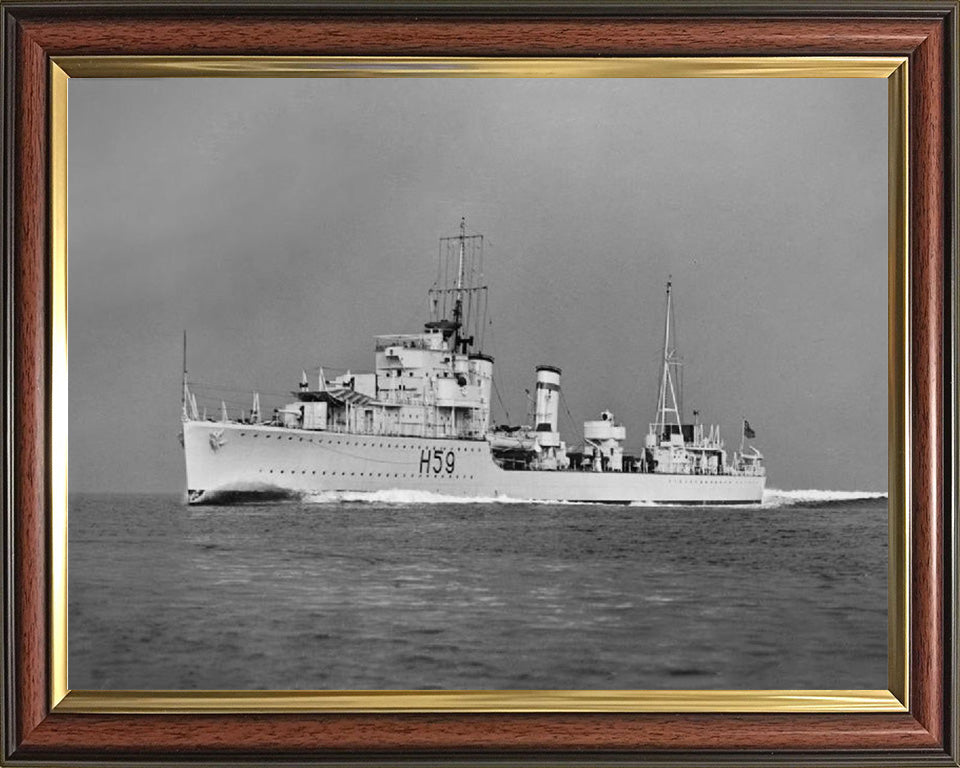 HMS Gallant H59 Royal Navy G class destroyer Photo Print or Framed Print - Hampshire Prints