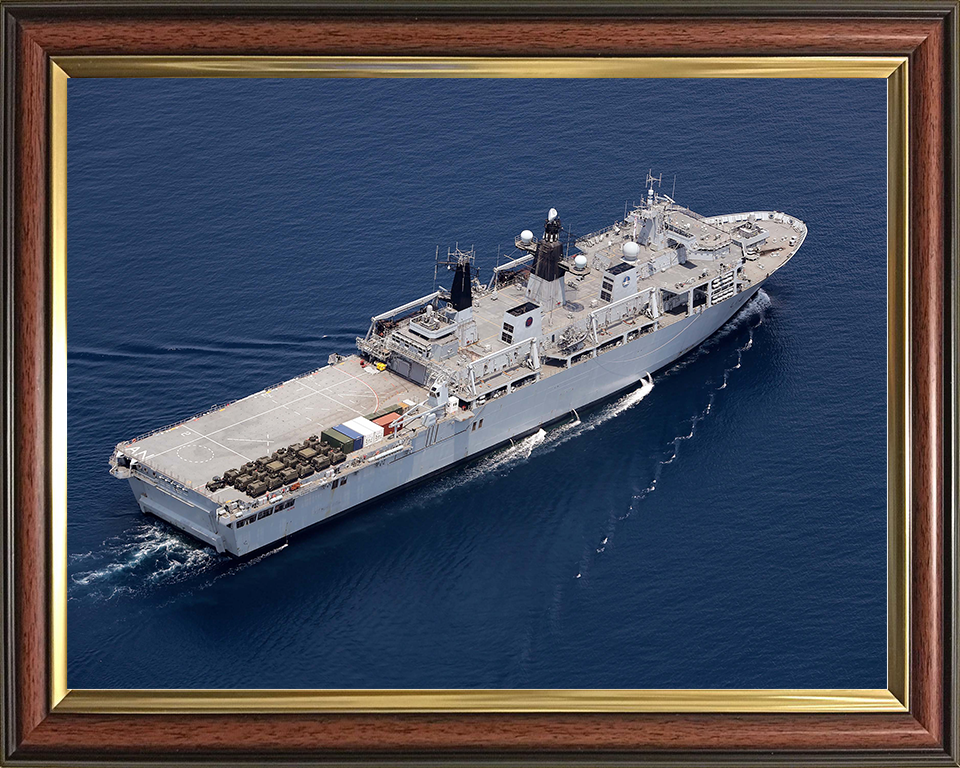 HMS Albion (L14) Royal Navy Albion Class Amphibious Ship Starboard View From Above Photo Print Wall Art Naval Decor Posters, Prints, & Visual Artwork Hampshire Prints 10 x 8 Classic Frame No