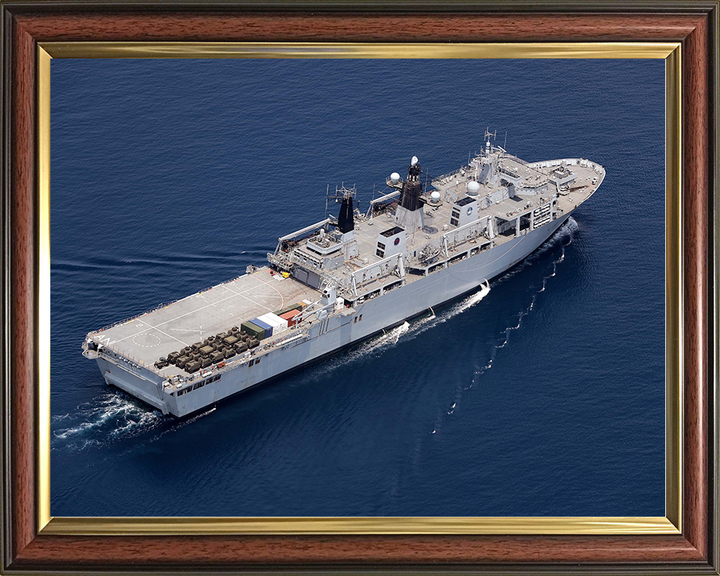 HMS Albion (L14) Royal Navy Albion Class Amphibious Ship Starboard View From Above Photo Print Wall Art Naval Decor Posters, Prints, & Visual Artwork Hampshire Prints 10 x 8 Classic Frame No
