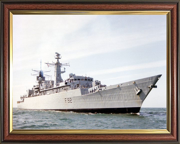 HMS Boxer (F92) Royal Navy Type 22 Frigate Starboard Side View Photo Print Wall Art Decor Posters, Prints, & Visual Artwork Hampshire Prints 10 x 8 Classic Frame No