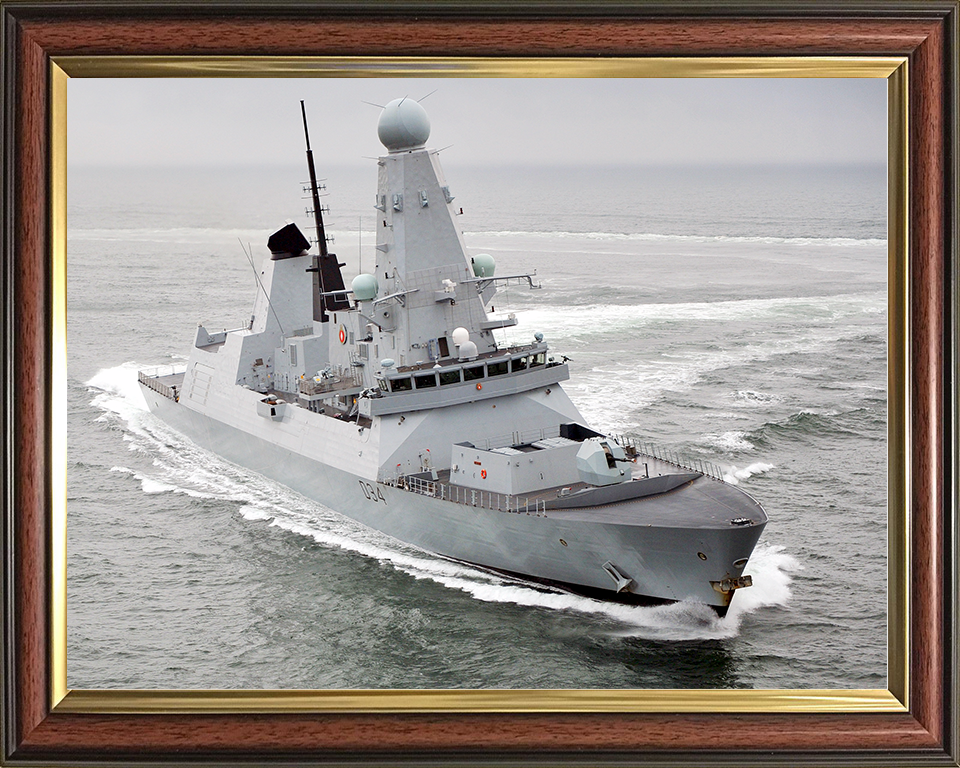 HMS Diamond (D34) Royal Navy Type 45 Destroyer Underway 2011 Photo Print Wall Art Decor Posters, Prints, & Visual Artwork Hampshire Prints 10 x 8 Classic Frame No