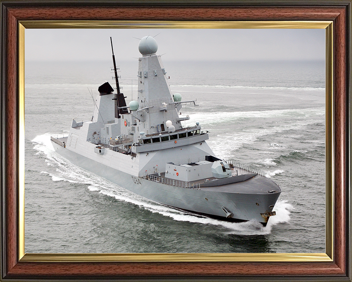 HMS Diamond (D34) Royal Navy Type 45 Destroyer Underway 2011 Photo Print Wall Art Decor Posters, Prints, & Visual Artwork Hampshire Prints 10 x 8 Classic Frame No