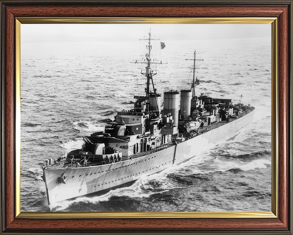 HMS Welshman Photo Print - At Sea 1942 - Royal Navy Abdiel Class Minelayer Posters, Prints, & Visual Artwork Hampshire Prints 10 x 8 Classic Frame No