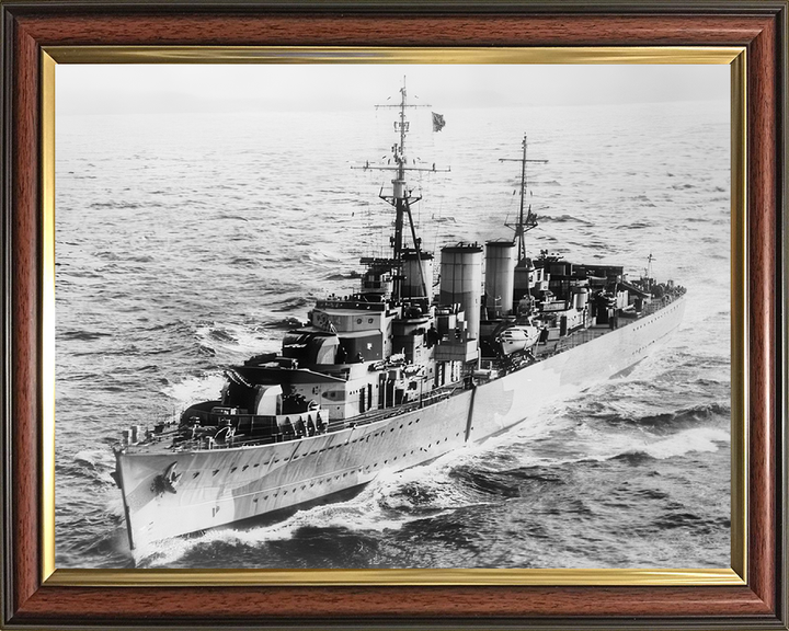 HMS Welshman Photo Print - At Sea 1942 - Royal Navy Abdiel Class Minelayer Posters, Prints, & Visual Artwork Hampshire Prints 10 x 8 Classic Frame No