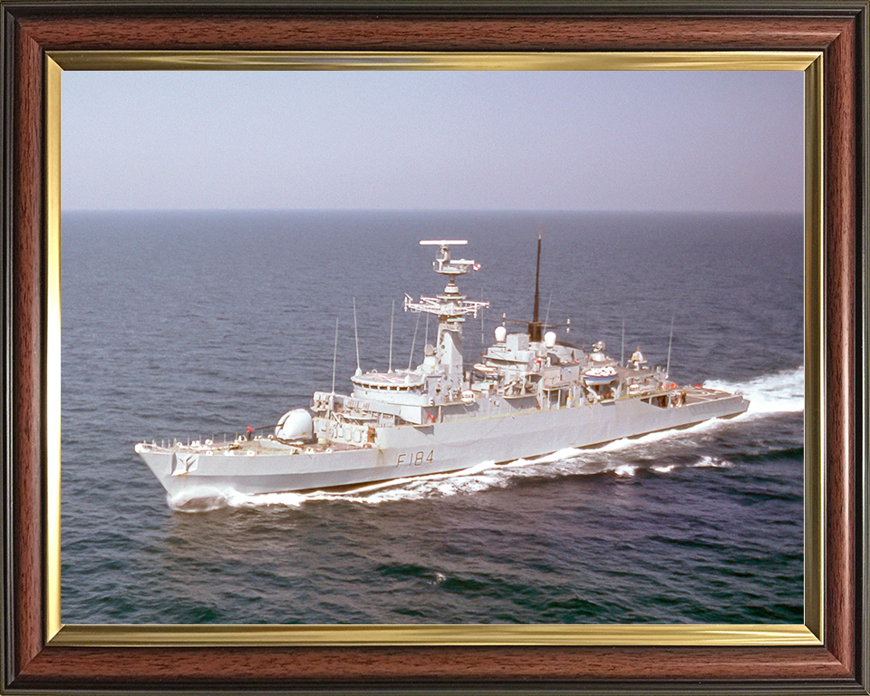 HMS Ardent (F184) Royal Navy Type 21 Frigate High Port Side View Photo Print Wall Art Decor Posters, Prints, & Visual Artwork Hampshire Prints 10 x 8 Classic Frame No