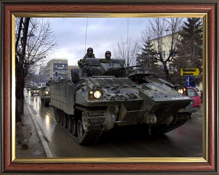 Warrior armoured personnel Gnjilane Kosovo carrier Photo Print - British Army Vehicle