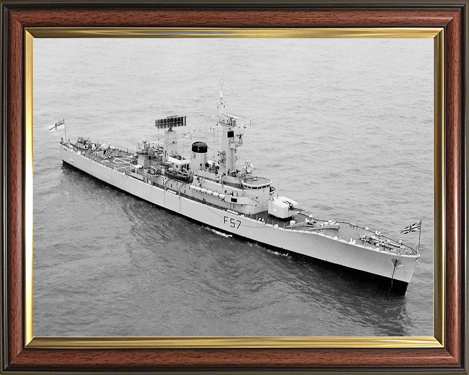HMS Andromeda (F57) Royal Navy Leander Class Frigate High Starboard Bow View Photo Print Wall Art Decor Posters, Prints, & Visual Artwork Hampshire Prints 10 x 8 Classic Frame No