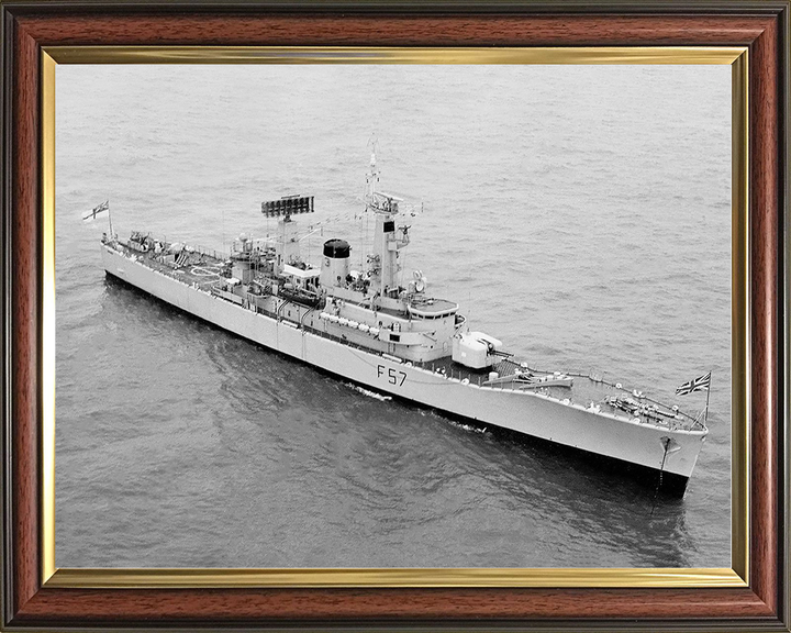 HMS Andromeda (F57) Royal Navy Leander Class Frigate High Starboard Bow View Photo Print Wall Art Decor Posters, Prints, & Visual Artwork Hampshire Prints 10 x 8 Classic Frame No