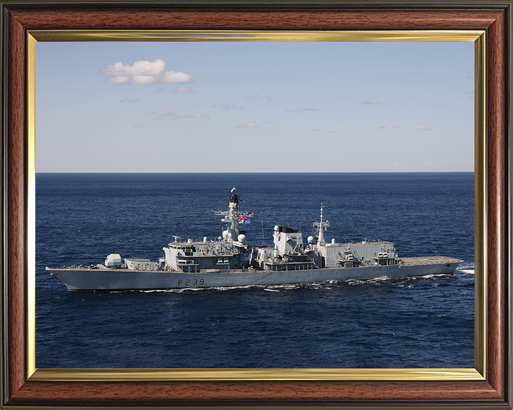 HMS Richmond (F239) Photo Print - Port Beam View - Royal Navy Type 23 Frigate Hampshire Prints 10 x 8 Classic Frame No