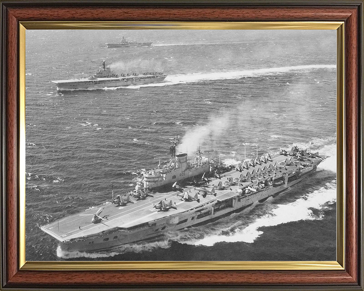 HMS Ark Royal (R09) and HMS Bulwark (R08) Photo Print Royal Navy Aircraft Carriers wall art Posters, Prints, & Visual Artwork Hampshire Prints 10 x 8 Classic Frame No