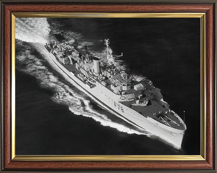 HMS Blackwood (F78) Royal Navy Blackwood Class Frigate From Above Photo Print Wall Art Decor Posters, Prints, & Visual Artwork Hampshire Prints 10 x 8 Classic Frame No
