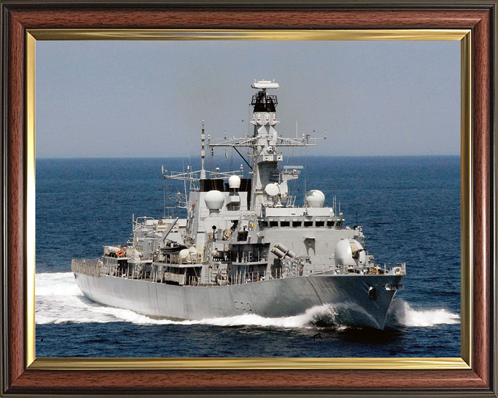 HMS Argyll (F231) Photo Print - At Sea 2004 - Royal Navy Type 23 Frigate Hampshire Prints 10 x 8 Classic Frame No