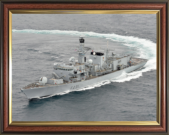 HMS Argyll (F231) Photo Print - Caribbean 2014 - Royal Navy Type 23 Frigate Posters, Prints, & Visual Artwork Hampshire Prints 10 x 8 Classic Frame No