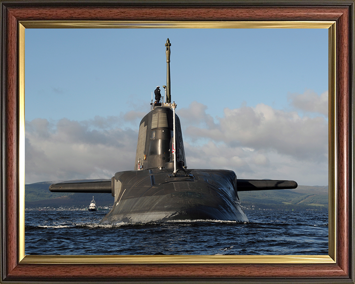 HMS Ambush (S120) Photo Print - Bow View 2012 - Royal Navy Astute Class Submarine Hampshire Prints 10 x 8 Classic Frame No