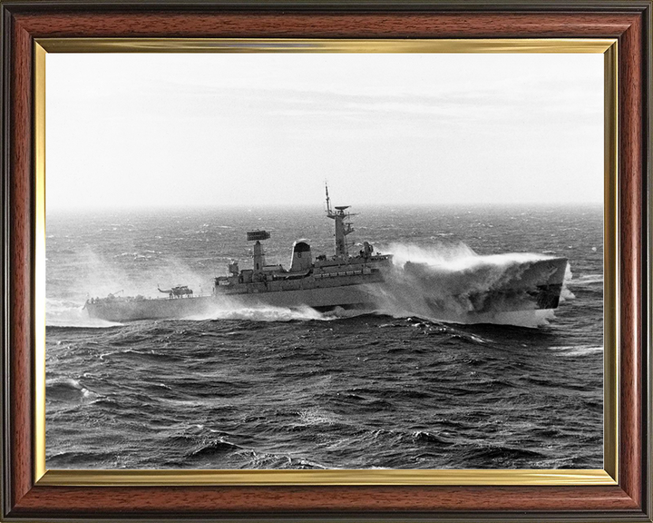 HMS Arethusa (F38) Royal Navy Leander Class Frigate In Rough Sea Photo Print Wall Art Decor Posters, Prints, & Visual Artwork Hampshire Prints 10 x 8 Classic Frame No