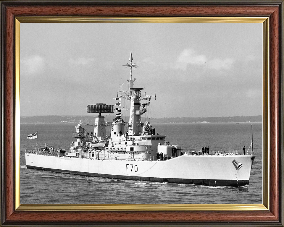 HMS Apollo (F70) Royal Navy Leander Class Frigate Starboard Bow View Photo Print Wall Art Decor Posters, Prints, & Visual Artwork Hampshire Prints 10 x 8 Classic Frame No