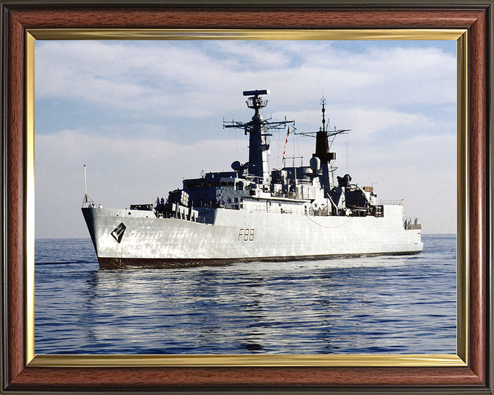 HMS Broadsword (F88) Royal Navy Type 22 Frigate Calm Sea Port Side View Photo Print Wall Art Decor Posters, Prints, & Visual Artwork Hampshire Prints 10 x 8 Classic Frame No
