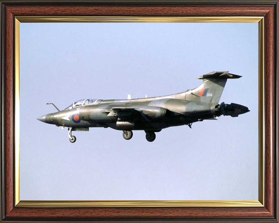 RAF Buccaneer in flight 1990 Photo Print - Royal Air Force Aircraft Posters, Prints, & Visual Artwork Hampshire Prints 10 x 8 Classic Frame No