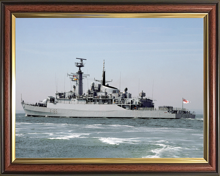 HMS Avenger (F185) Royal Navy Type 21 Frigate Leaving Harbour Photo Print Wall Art Decor Posters, Prints, & Visual Artwork Hampshire Prints 10 x 8 Classic Frame No
