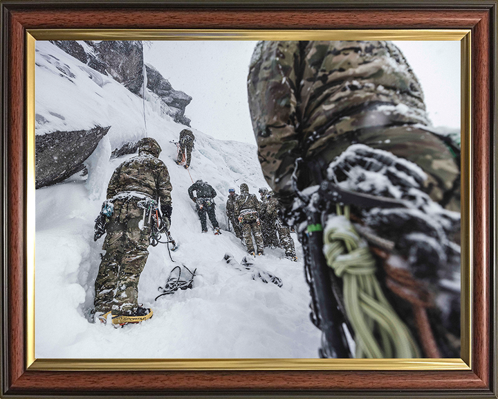 Royal Marines Commando Ice Climbing in Norway 2025 Photo Print - Mountain Leaders Course