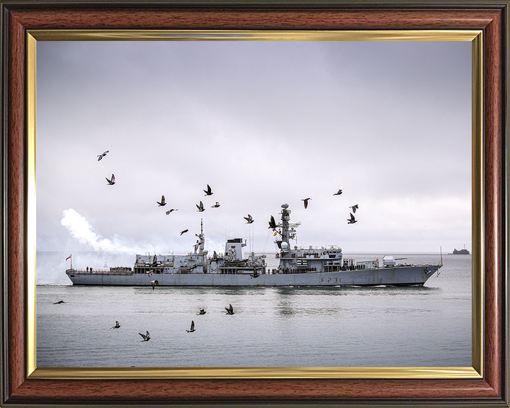 HMS Argyll F231 | Photo Print | Framed Print | Poster | Type 23 | Frigate | Royal Navy Hampshire Prints 10 x 8 Classic Frame No