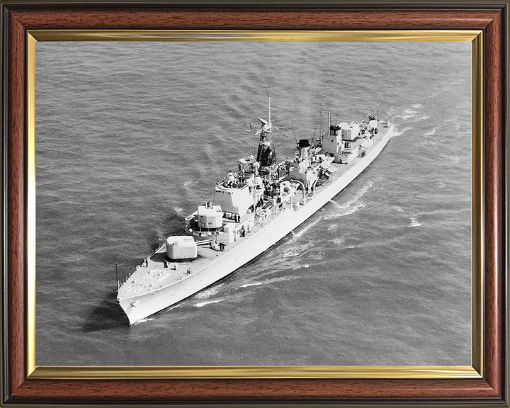 HMS Diamond (D35) Royal Navy Daring Class Destroyer High Port Bow View Photo Print Wall Art Decor Posters, Prints, & Visual Artwork Hampshire Prints 10 x 8 Classic Frame No
