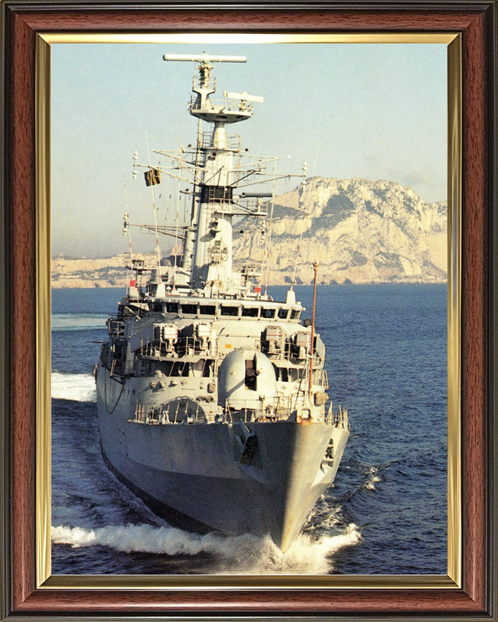 HMS Alacrity (F174) Royal Navy Type 21 Frigate Photo Print Bow View Wall Art Naval Decor Posters, Prints, & Visual Artwork Hampshire Prints 10 x 8 Classic Frame No