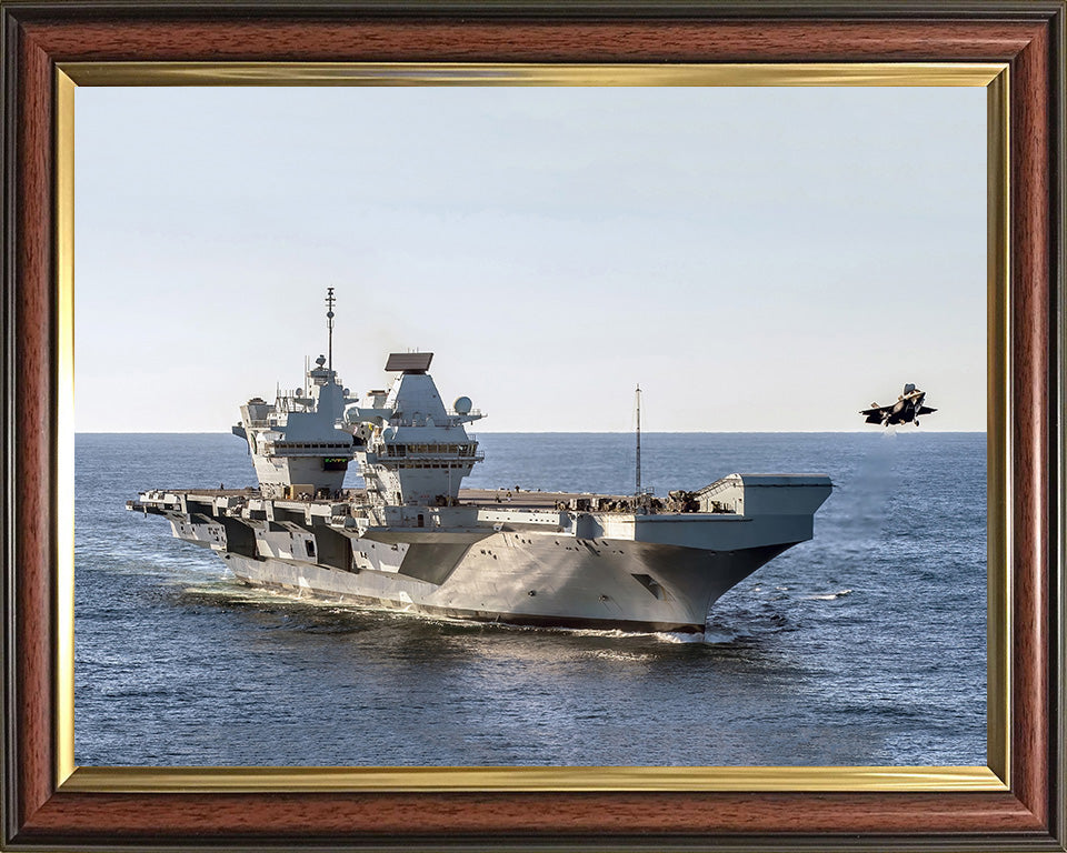 HMS Queen Elizabeth R08 Royal Navy Queen Elizabeth Class Aircraft Carrier Photo Print or Framed Print - Hampshire Prints