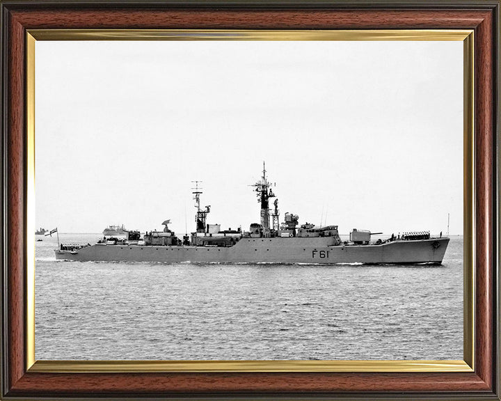 HMS Llandaff F61 Royal Navy Salisbury class Frigate Photo Print or Framed Print - Hampshire Prints