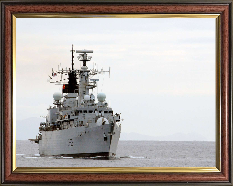 HMS Cornwall (F99) Photo Print - At sea 2010 - Royal Navy type 22 Frigate Hampshire Prints 10 x 8 Classic Frame No