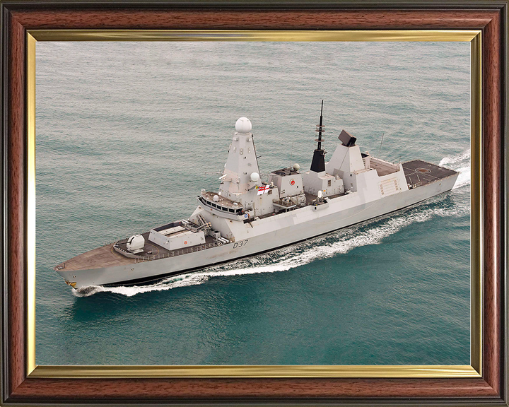 HMS Duncan (D37) Royal Navy Type 45 Destroyer High Starboard Bow View Photo Print Wall Art Decor Posters, Prints, & Visual Artwork Hampshire Prints 10 x 8 Classic Frame No