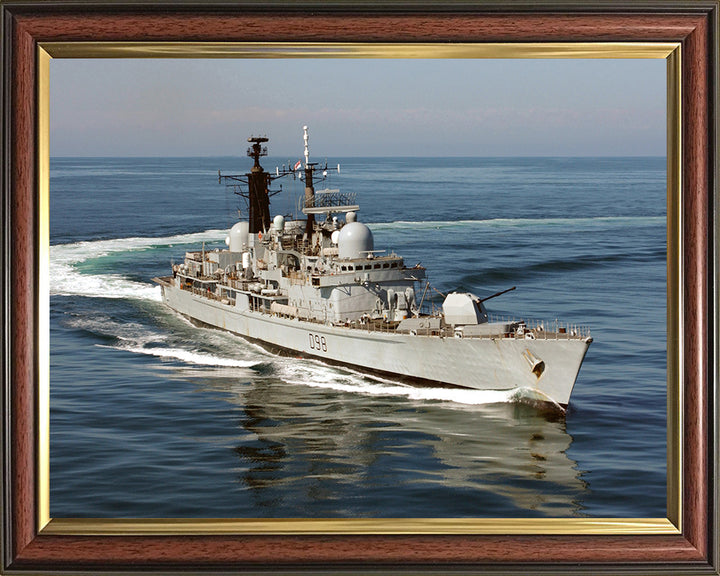 HMS York (D98) Photo Print - Turing to Port - Royal Navy Type 42 Destroyer Hampshire Prints 10 x 8 Classic Frame No