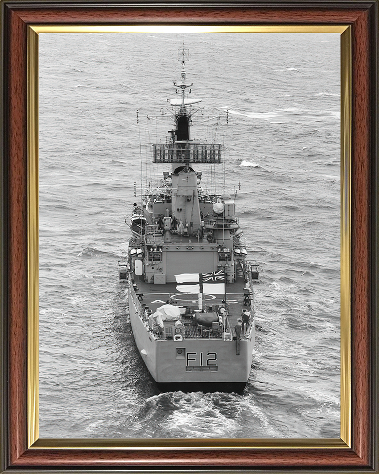 HMS Achilles (F12) Royal Navy Leander Class Frigate Photo Print Stern View Warship Wall Art Posters, Prints, & Visual Artwork Hampshire Prints 10 x 8 Classic Frame No