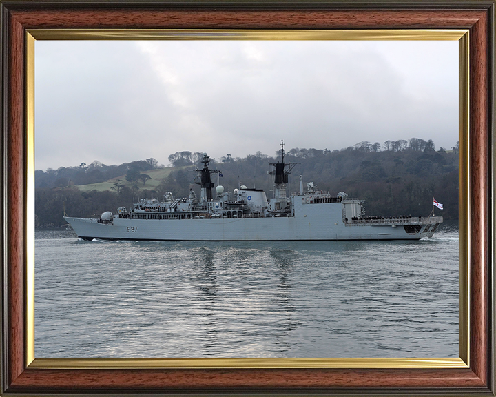 HMS Chatham (F87) Photo Print - Deploys 2010 - Royal Navy Type 22 Frigate Posters, Prints, & Visual Artwork Hampshire Prints 10 x 8 Classic Frame No