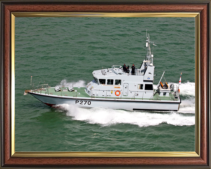HMS Biter (P270) Royal Navy Archer Class P2000 Patrol Vessel Port Side View 2017 Photo Print Wall Art Decor Posters, Prints, & Visual Artwork Hampshire Prints 10 x 8 Classic Frame No