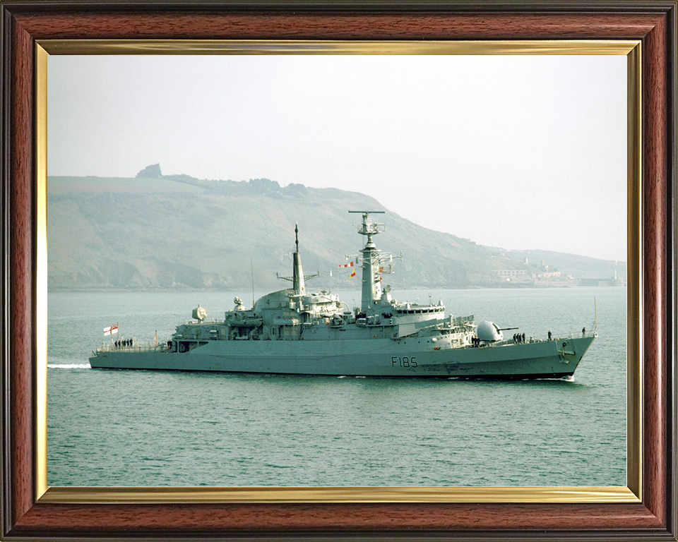 HMS Avenger (F185) Royal Navy Type 21 Frigate High Starboard Side View Photo Print Wall Art Decor Posters, Prints, & Visual Artwork Hampshire Prints 10 x 8 Classic Frame No