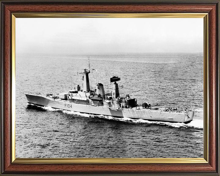 HMS Dido (F104 Royal Navy Leander Class Frigate Port Side View Photo Print Wall Art Decor Posters, Prints, & Visual Artwork Hampshire Prints 10 x 8 Classic Frame No