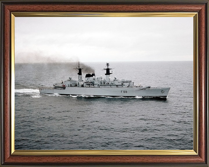 HMS Broadsword (F88) Royal Navy Type 22 Frigate Starboard Beam View Photo Print Wall Art Decor Posters, Prints, & Visual Artwork Hampshire Prints 10 x 8 Classic Frame No