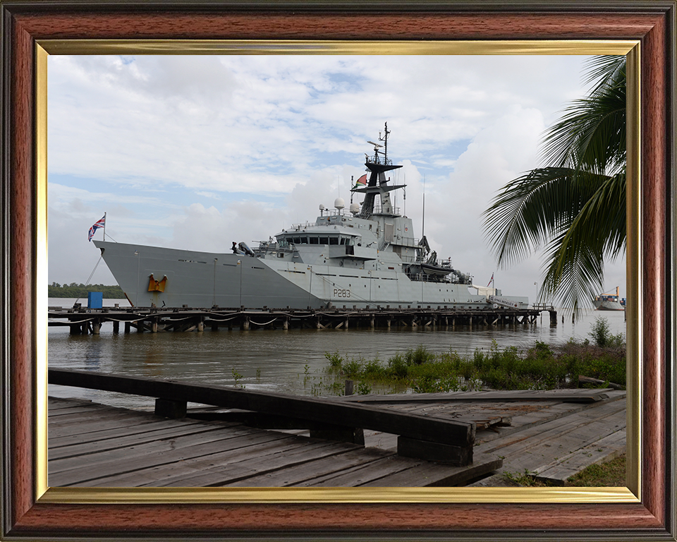 HMS Mersey (P283) Photo Print - Guyana 2016 - Royal Navy River Class Patrol Vessel Hampshire Prints 10 x 8 Classic Frame No