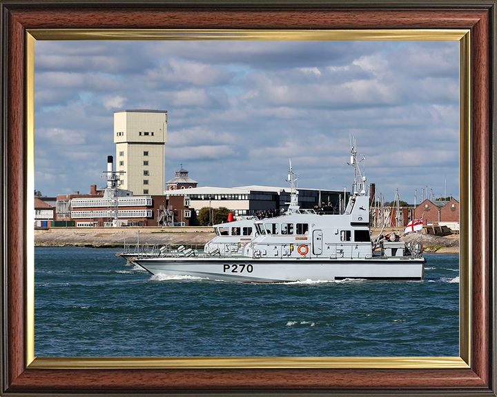 HMS Biter (P270) Photo Print - Leaving Portsmouth 2017 - Royal Navy Archer Class P2000 Patrol Vessel Posters, Prints, & Visual Artwork Hampshire Prints 10 x 8 Classic Frame No