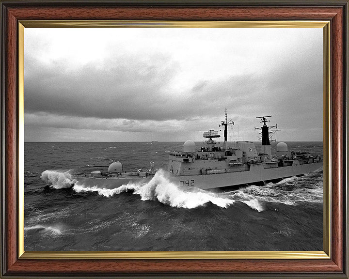 HMS Liverpool (D92) Photo Print - Port Side View - Royal Navy Type 42 Destroyer Hampshire Prints 10 x 8 Classic Frame No