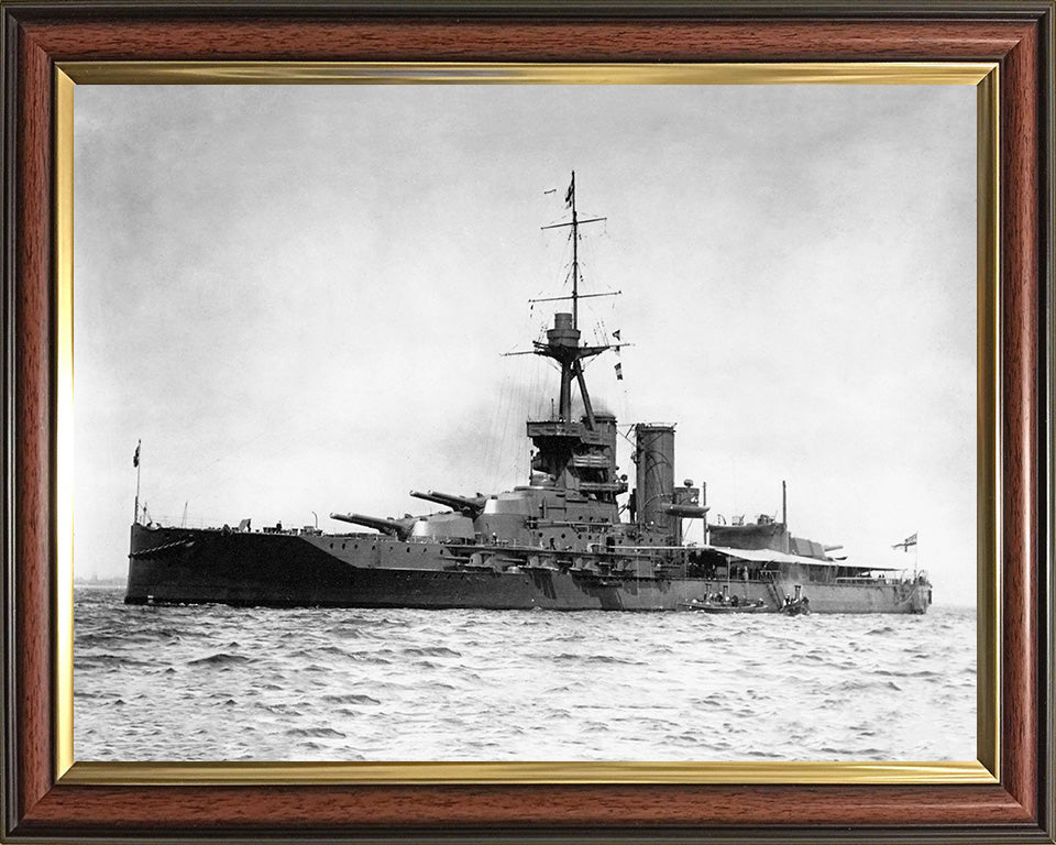 HMS Marlborough (1912) Royal Navy Iron Duke class battleship Photo Print or Framed Print - Hampshire Prints