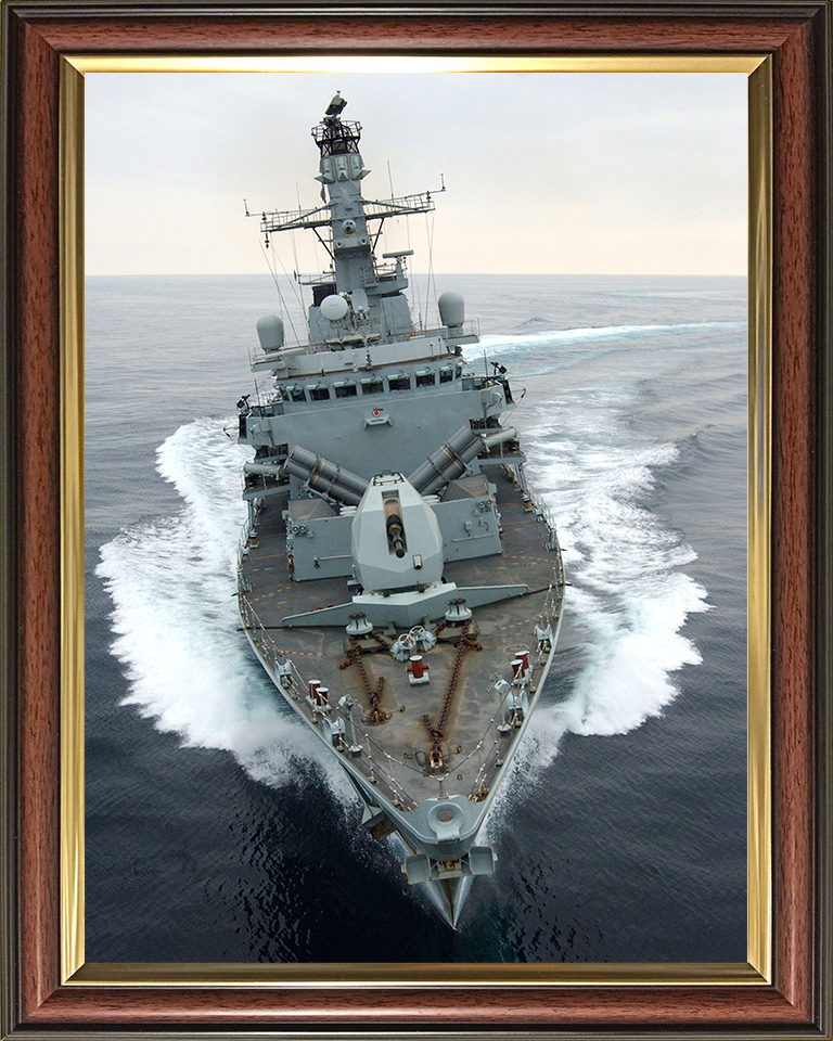 HMS Montrose (F236) Photo Print - Bow View 2005 - Royal Navy Type 23 Frigate Hampshire Prints 10 x 8 Classic Frame No